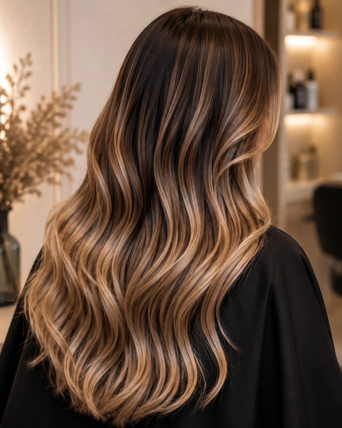 Blonde Refresh mit weichen Wellen und natürlichem Ansatz