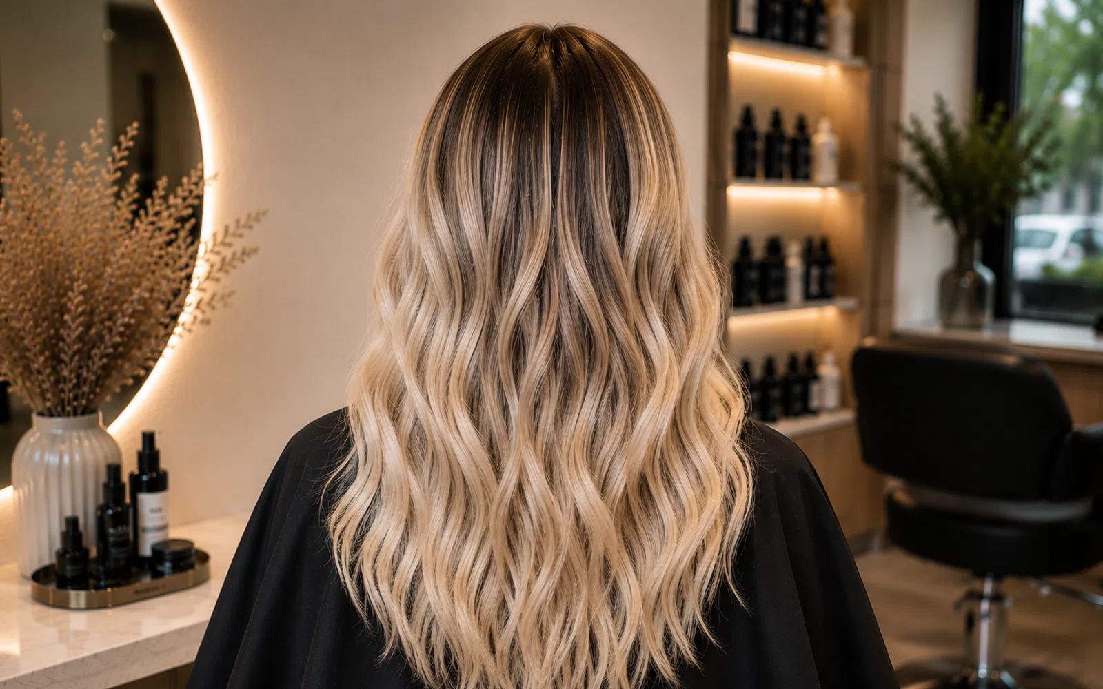 Zweites Nachher-Bild Blonde Refresh mit weich gestylten Wellen